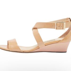 Jimmy Choo Elegant Tan Wedge Sandals